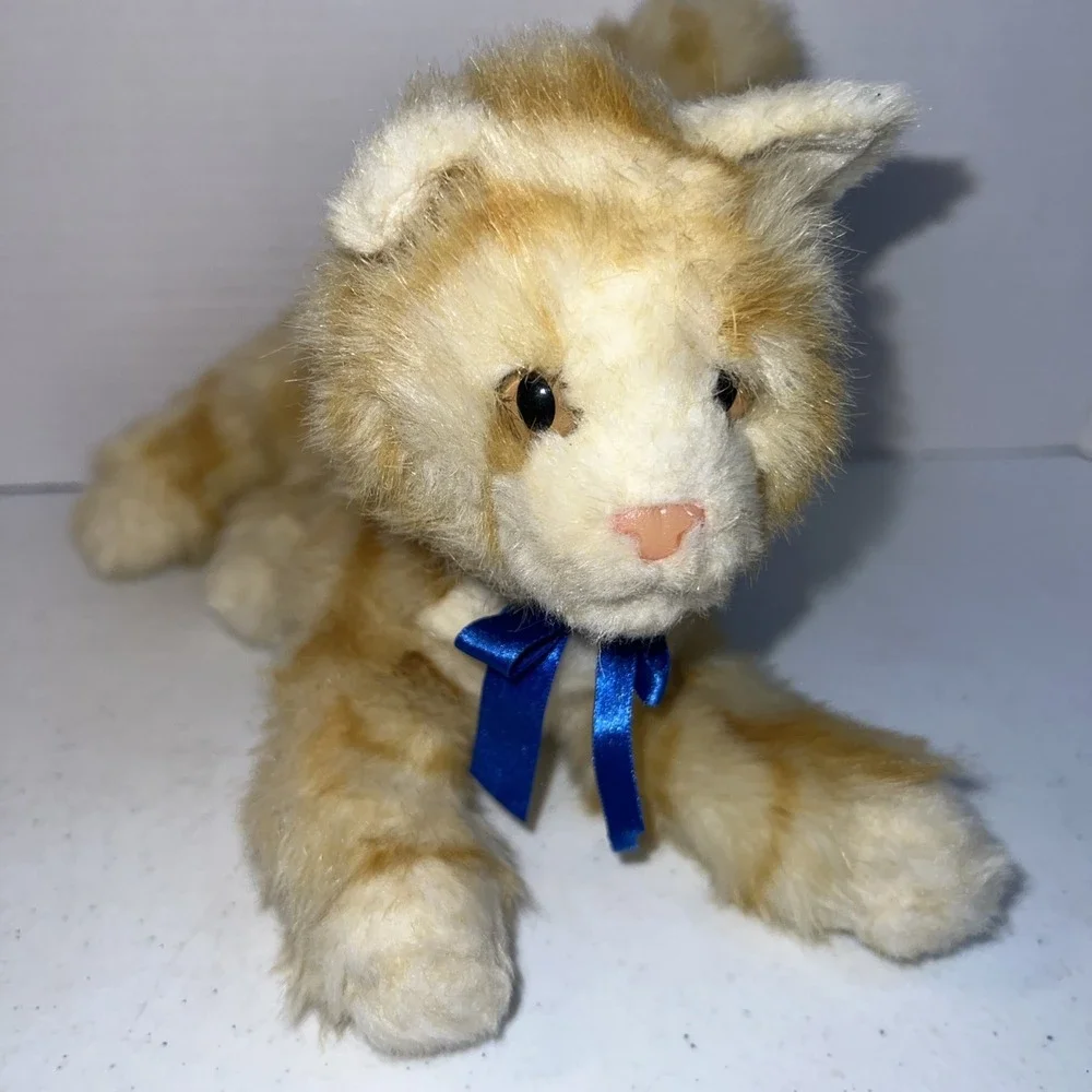 Douglas Orange Tabby Kitty Cat Plush Riley Blue Ribbon Revolution Advert Rare